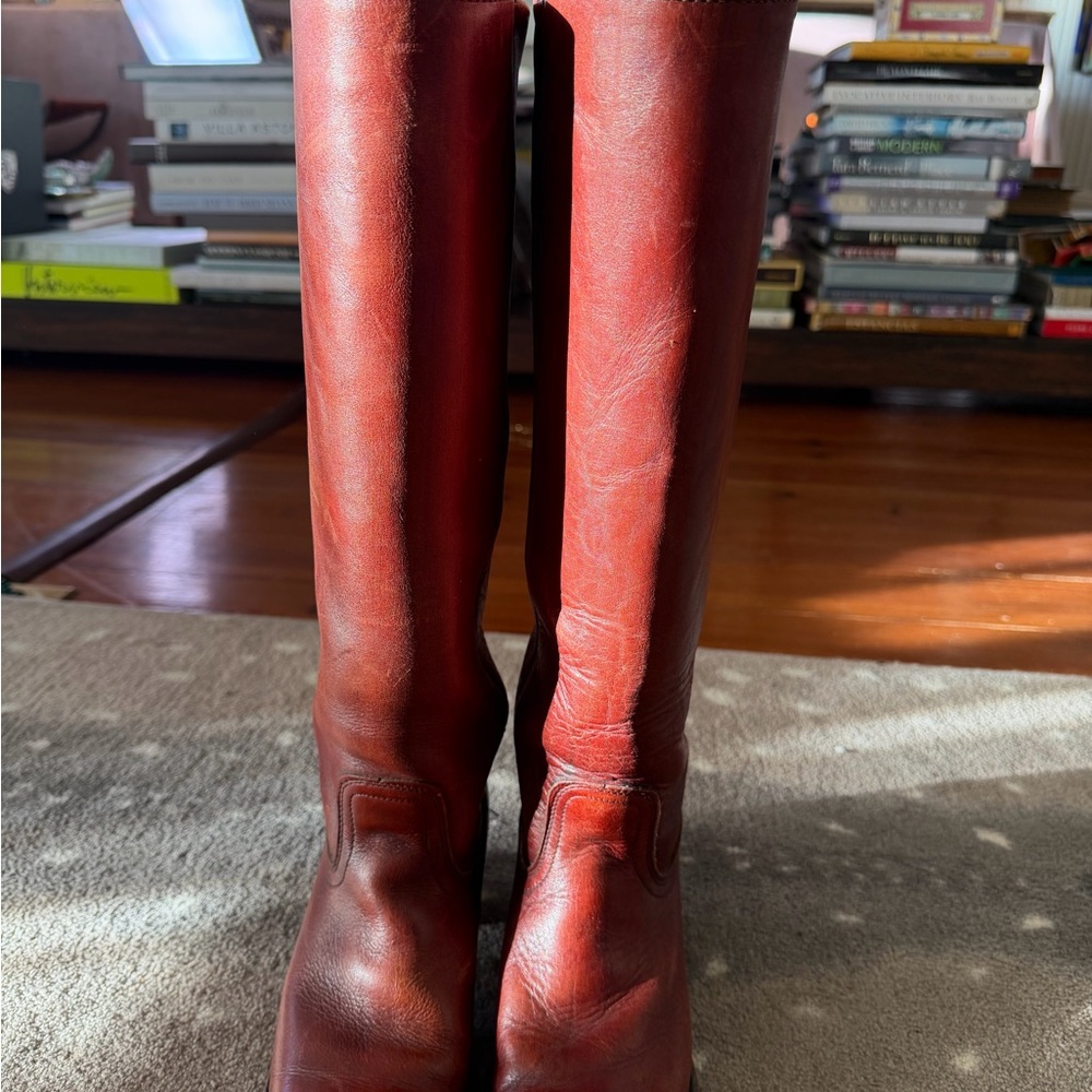 Frye Tan Leather Boots Rare find Vintage - Picture 6 of 11